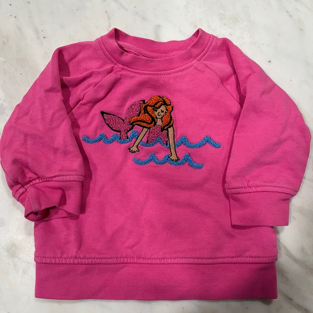 Hanna Andersson 6-12 months mermaid sweatshirt EUC
